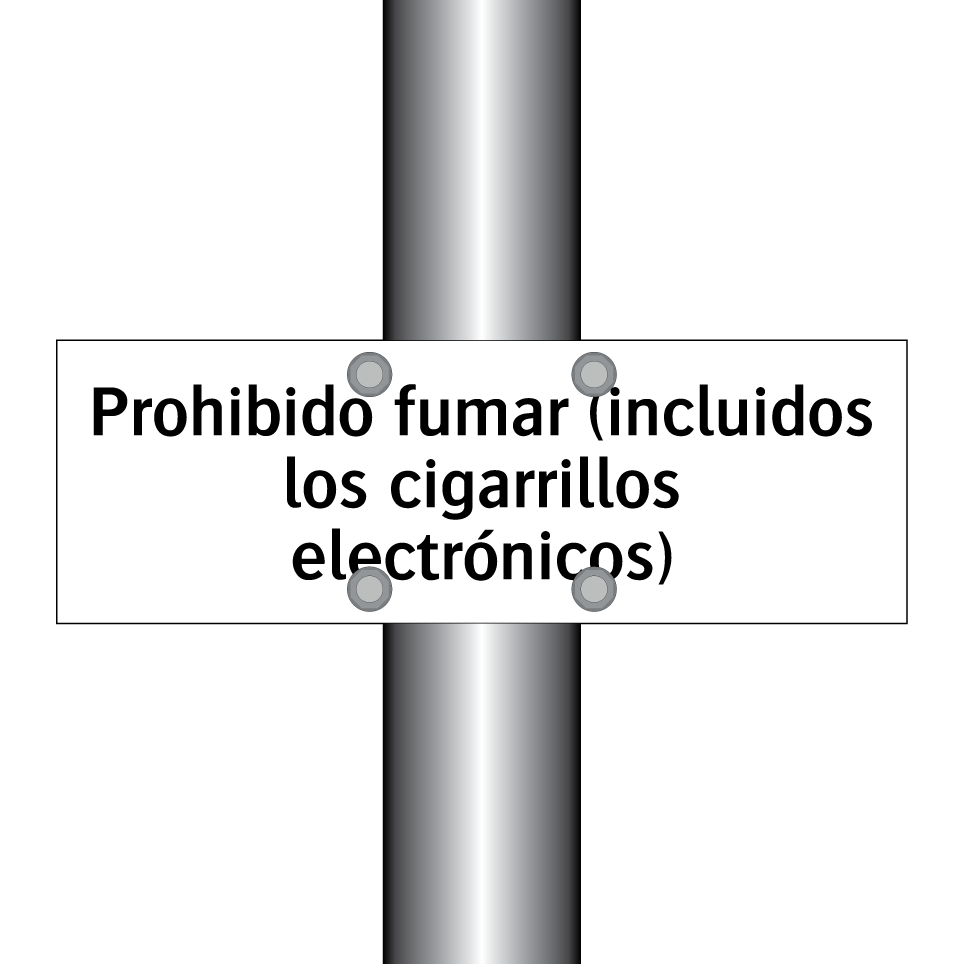 Prohibido fumar (incluidos los cigarrillos electrónicos)