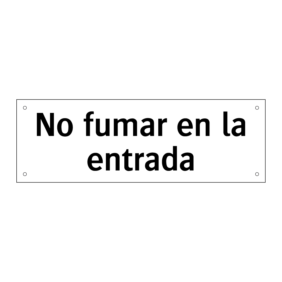 No fumar en la entrada