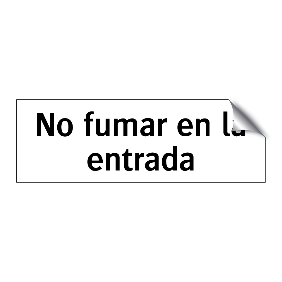 No fumar en la entrada