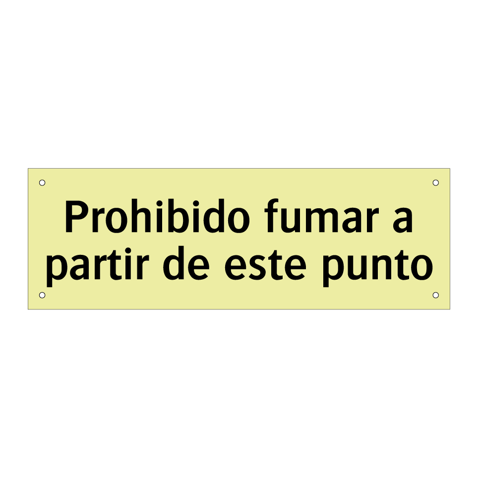 Prohibido fumar a partir de este punto