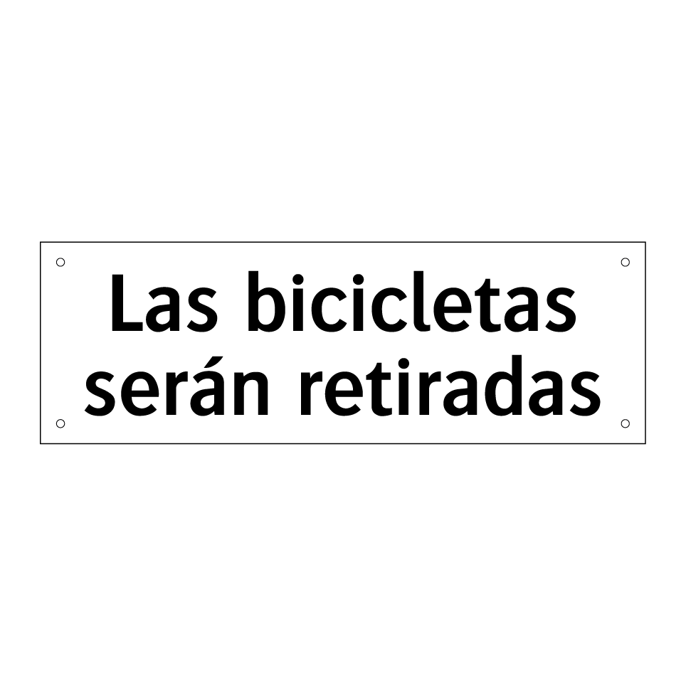 Las bicicletas serán retiradas