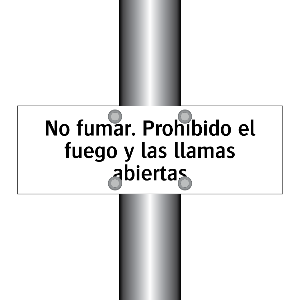 No fumar. Prohibido el fuego y las llamas abiertas