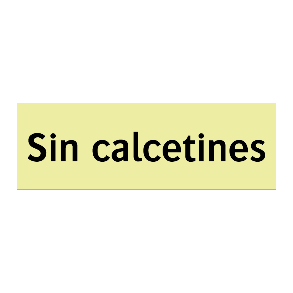 Sin calcetines