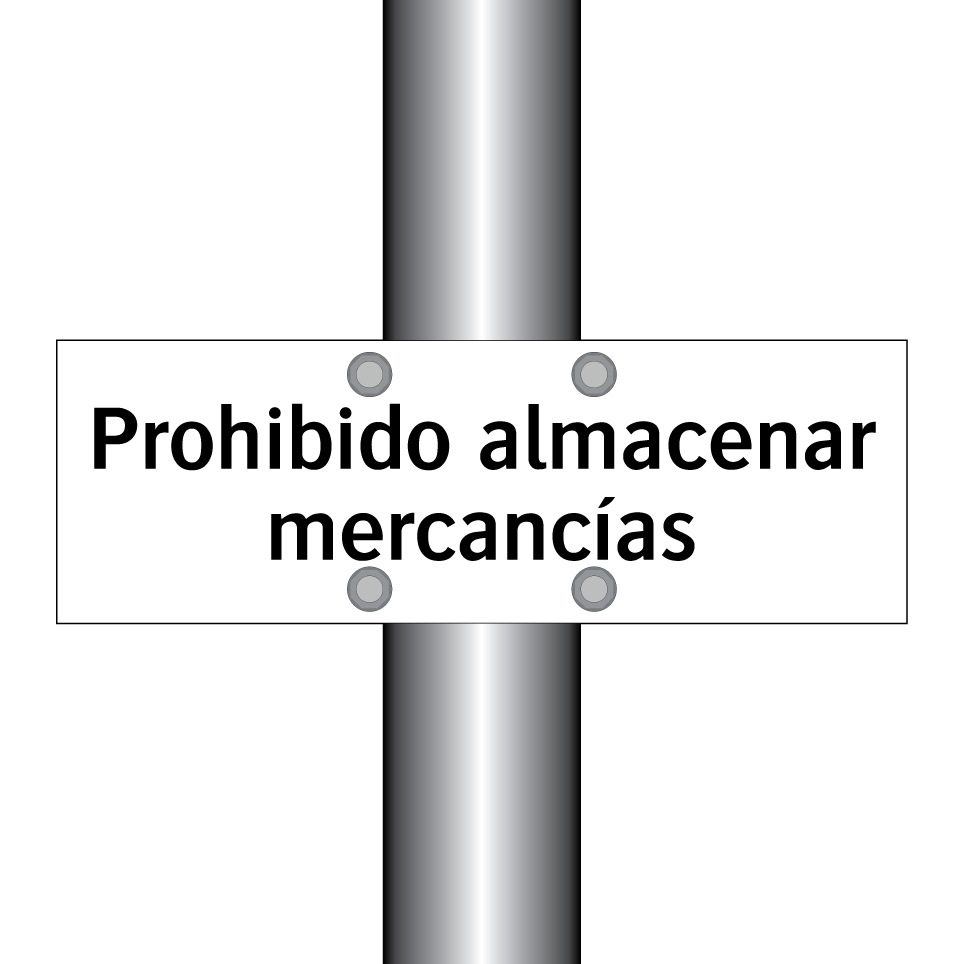 Prohibido almacenar mercancías
