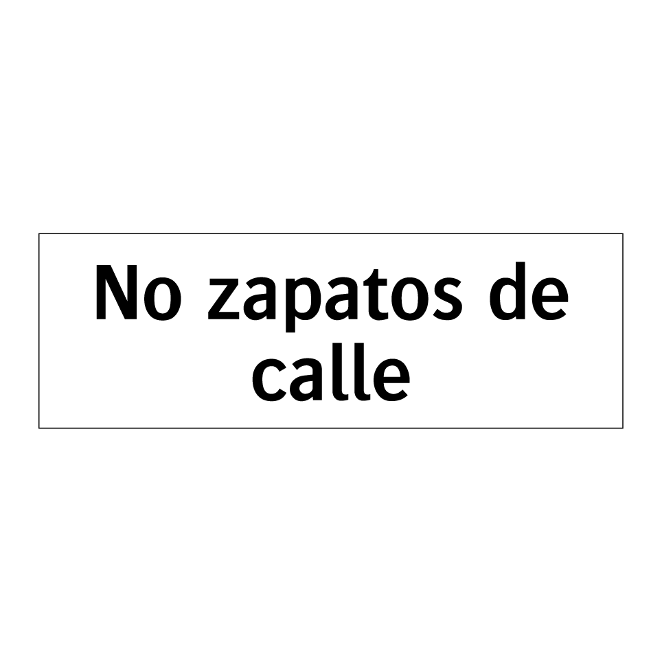 No zapatos de calle