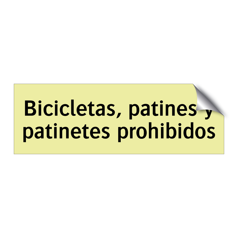 Bicicletas, patines y patinetes prohibidos