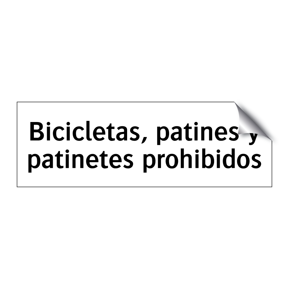 Bicicletas, patines y patinetes prohibidos