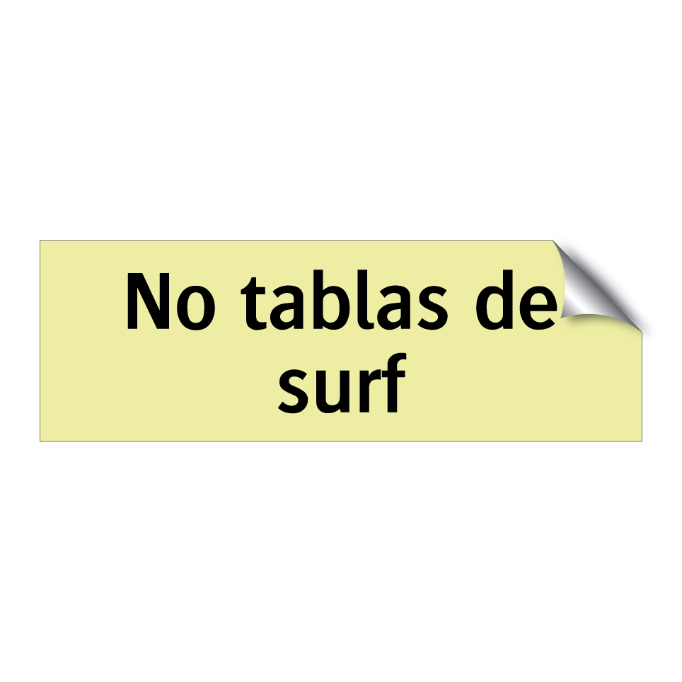 No tablas de surf