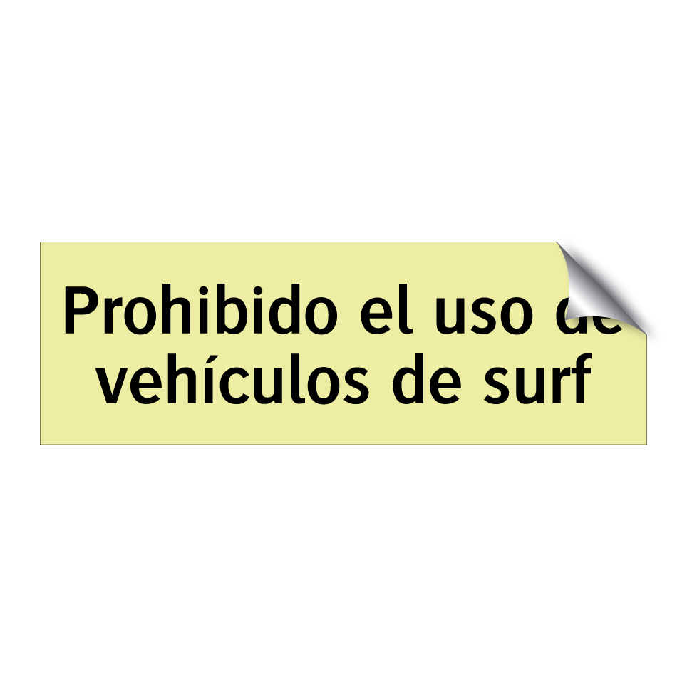 Prohibido el uso de vehículos de surf