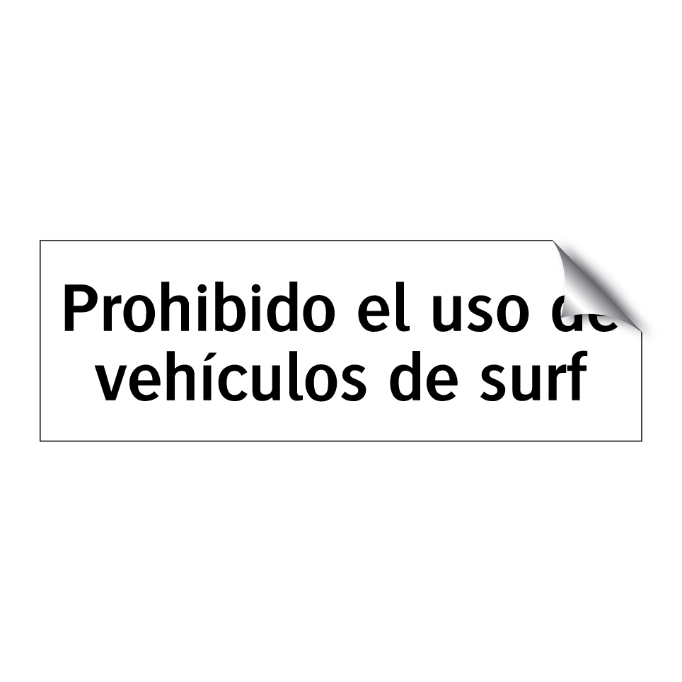 Prohibido el uso de vehículos de surf