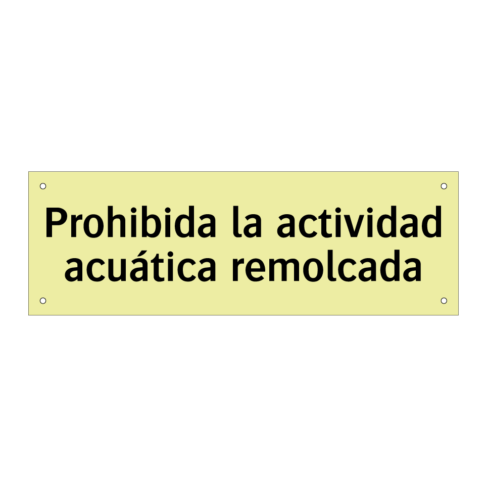 Prohibida la actividad acuática remolcada