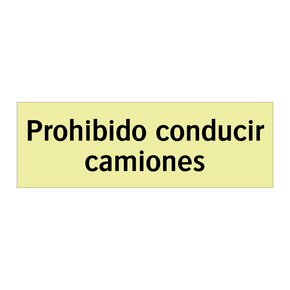 Prohibido conducir camiones