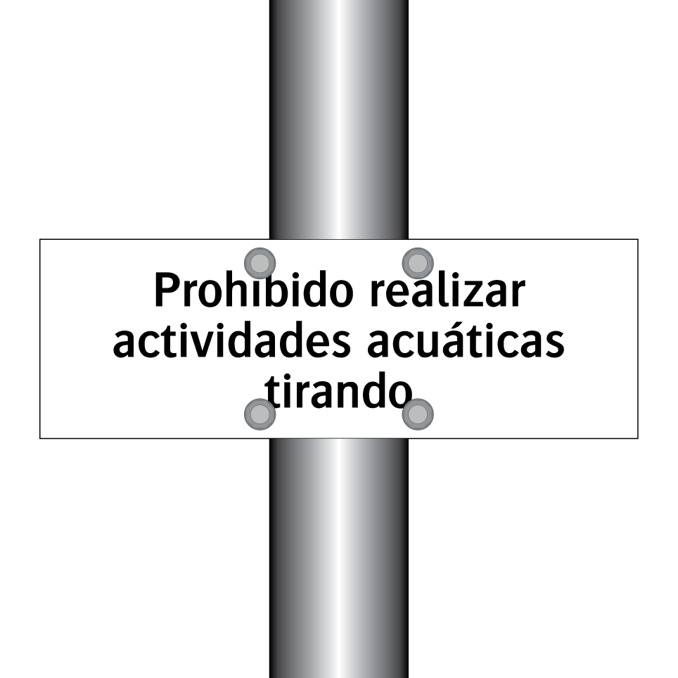 Prohibido realizar actividades acuáticas tirando