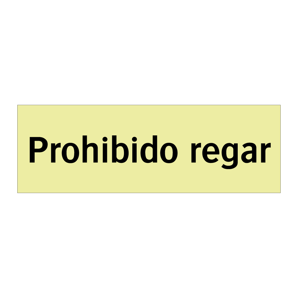 Prohibido regar