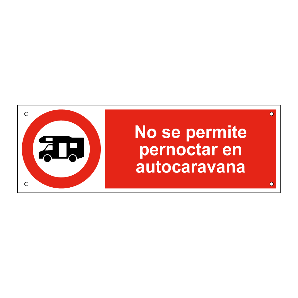 No se permite pernoctar en autocaravana