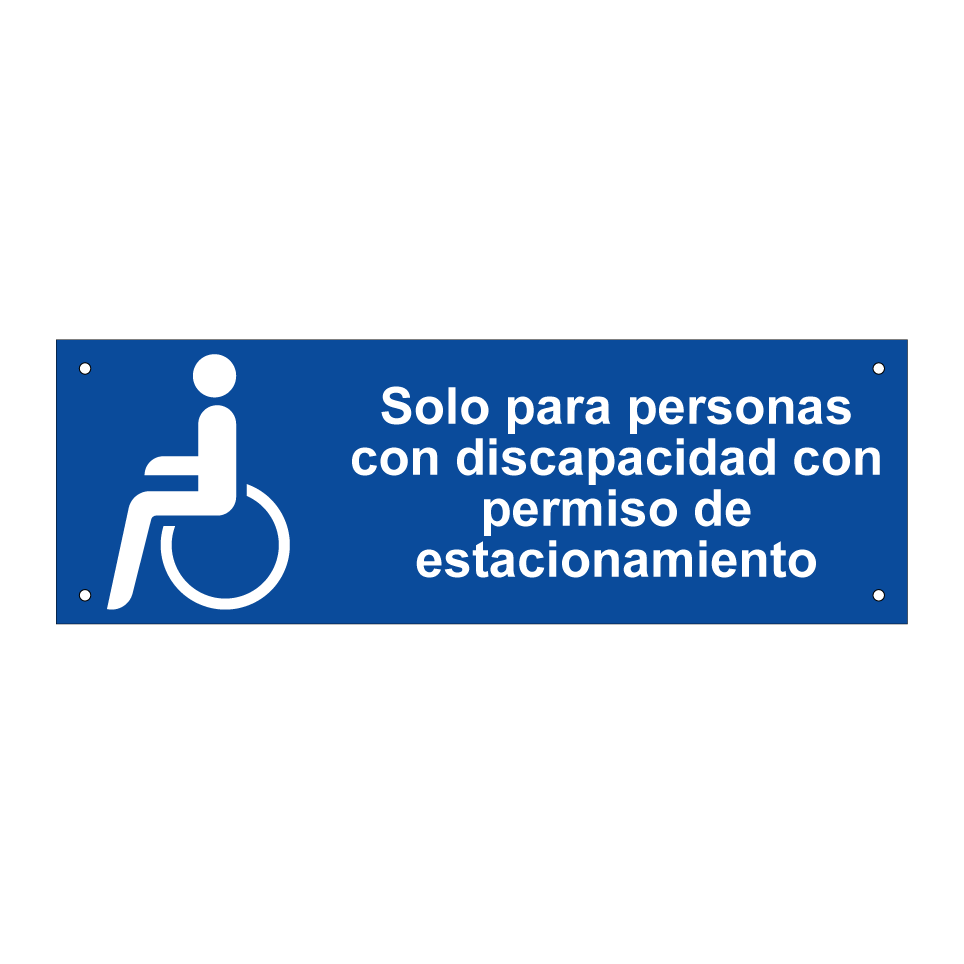Solo para personas con discapacidad con permiso de estacionamiento