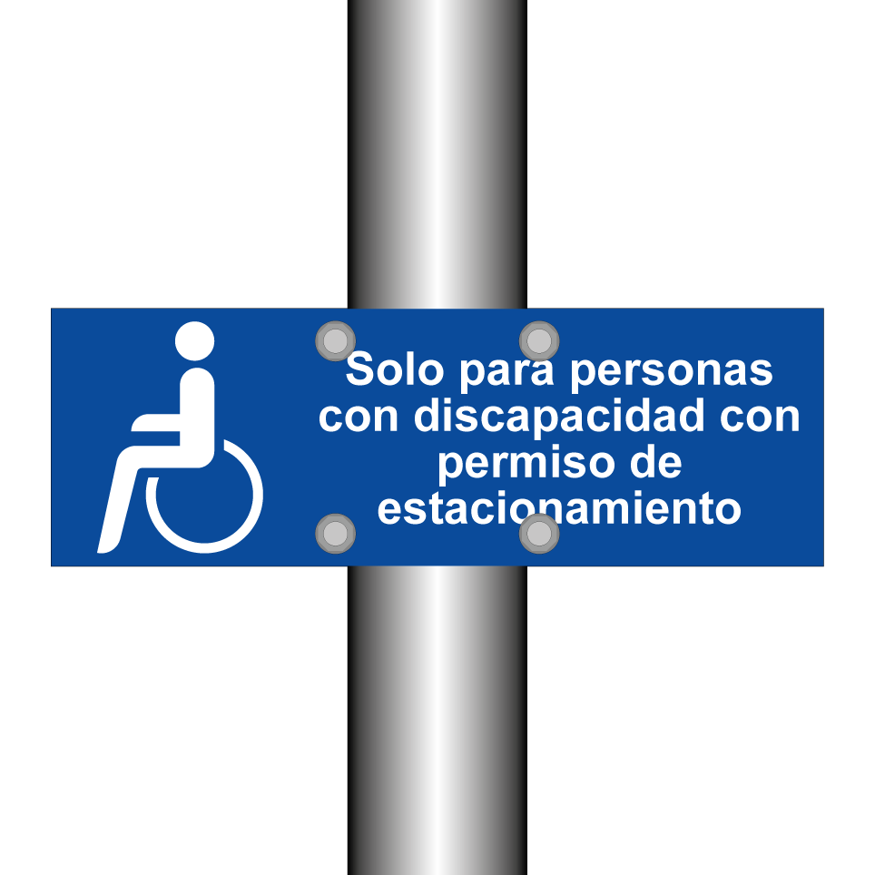 Solo para personas con discapacidad con permiso de estacionamiento