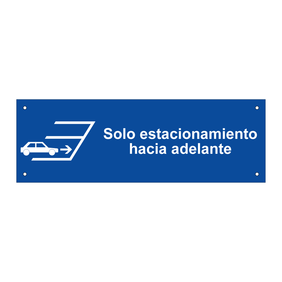 Solo estacionamiento hacia adelante