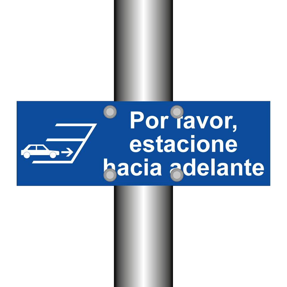Por favor, estacione hacia adelante