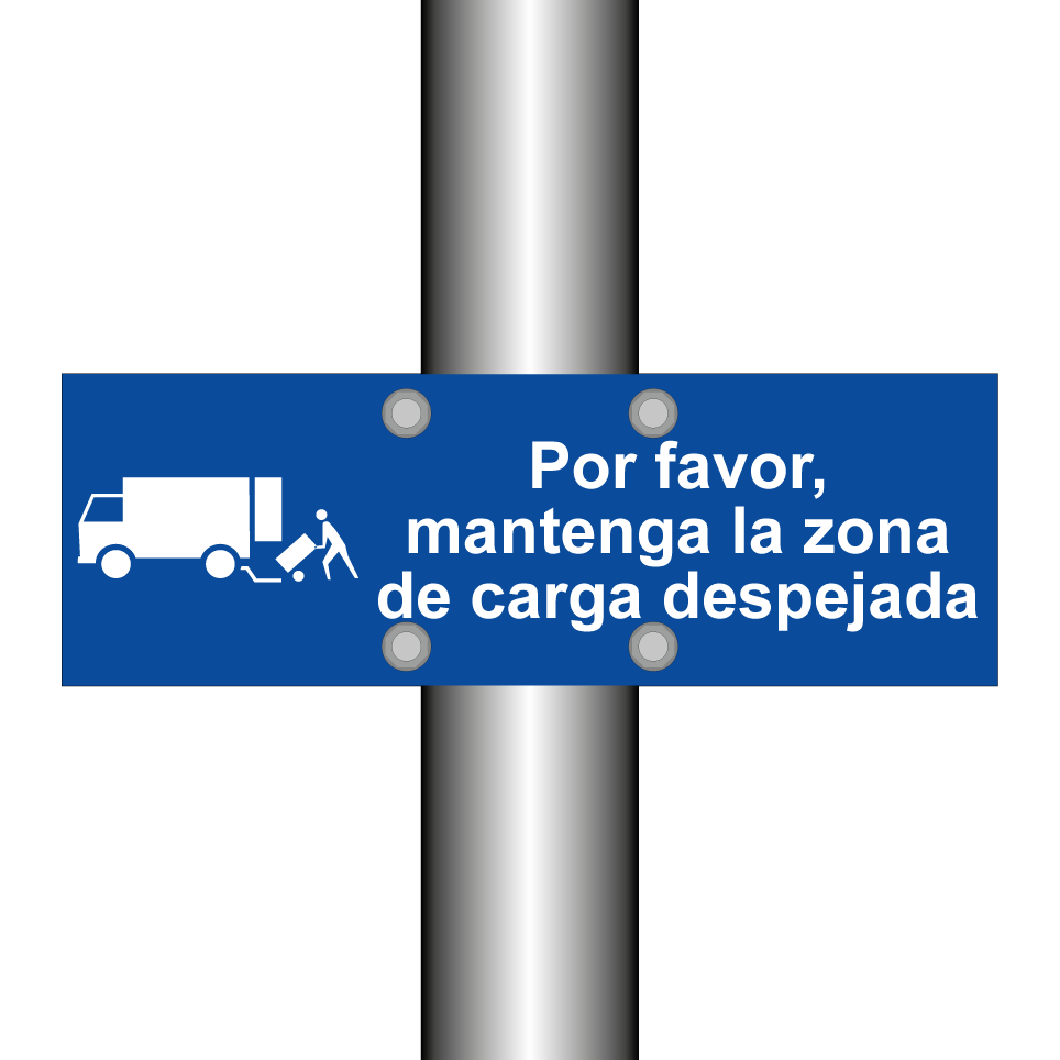 Por favor, mantenga la zona de carga despejada