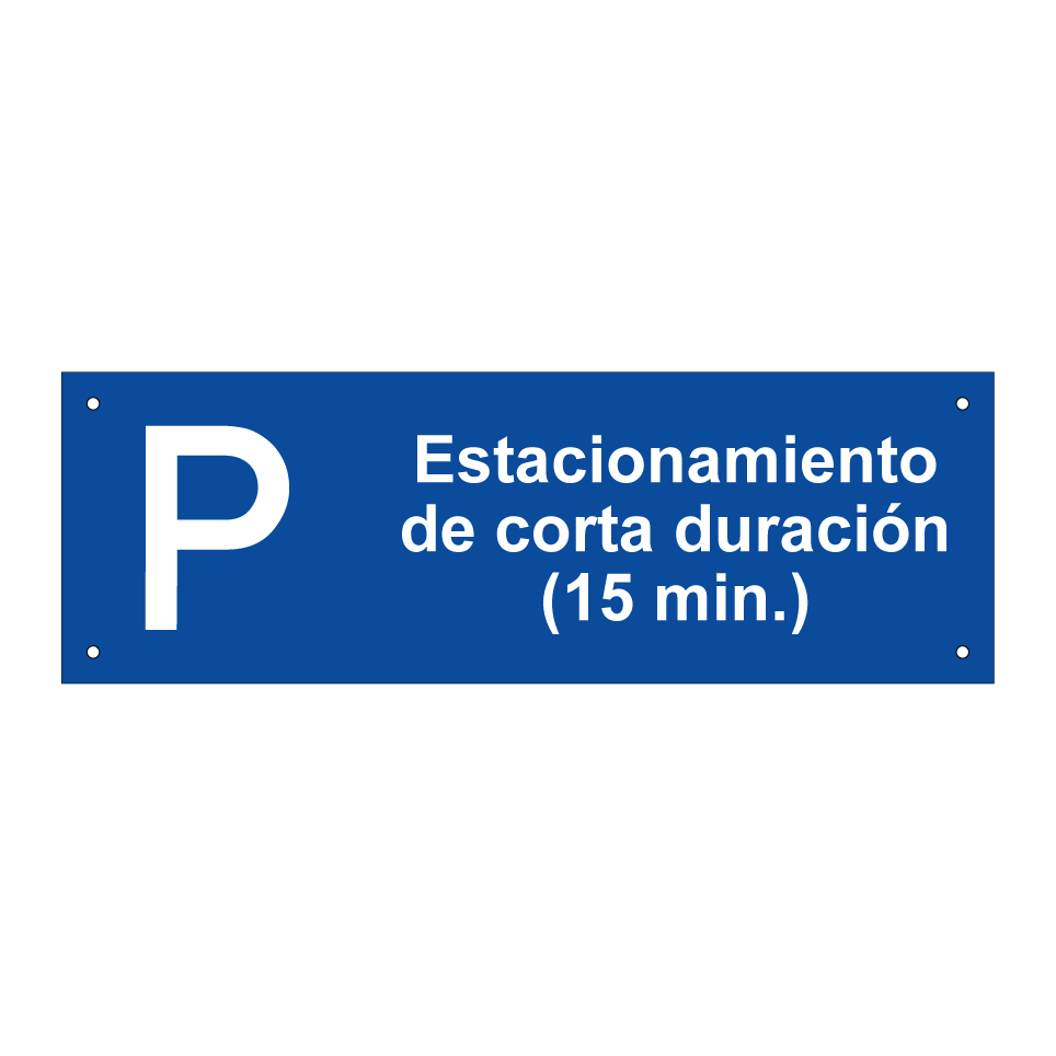 Estacionamiento de corta duración (15 min.)