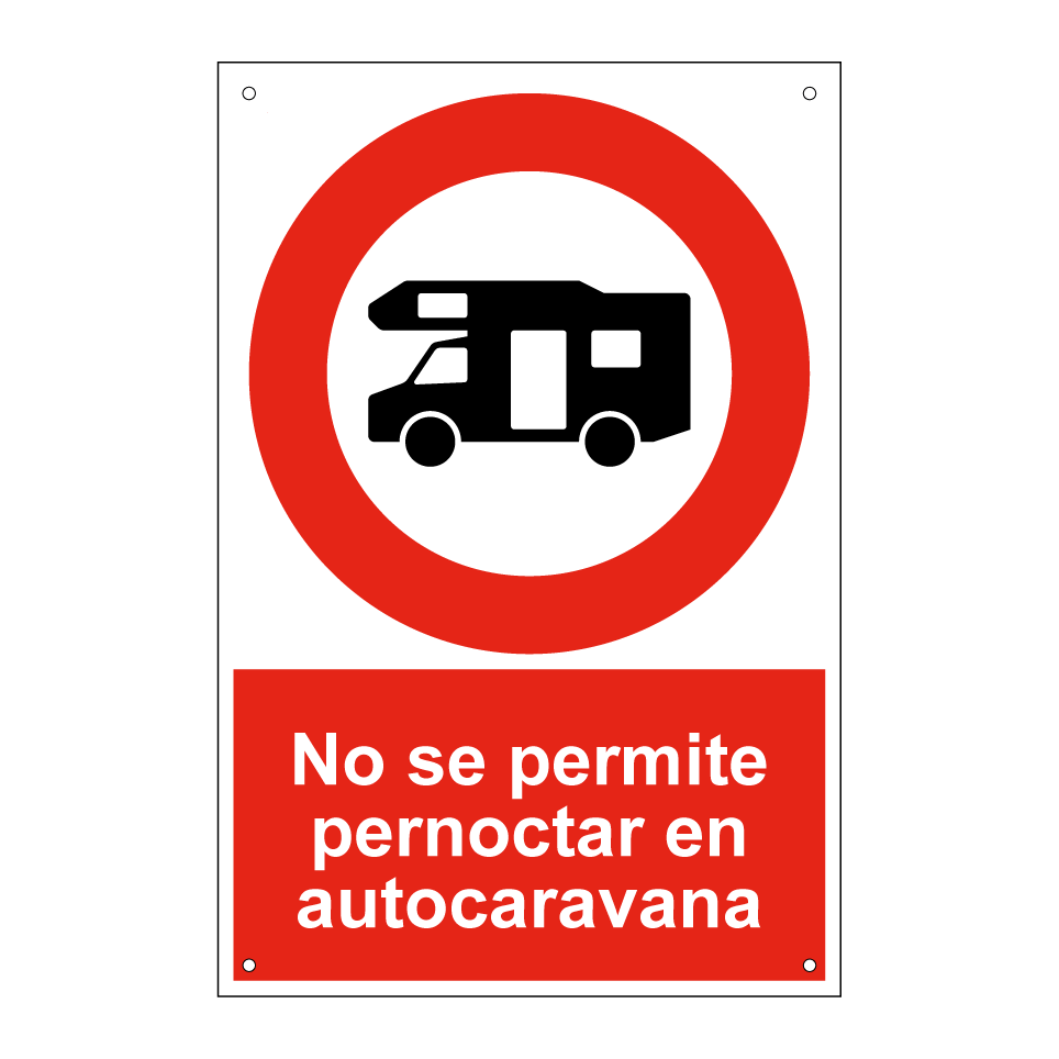 No se permite pernoctar en autocaravana