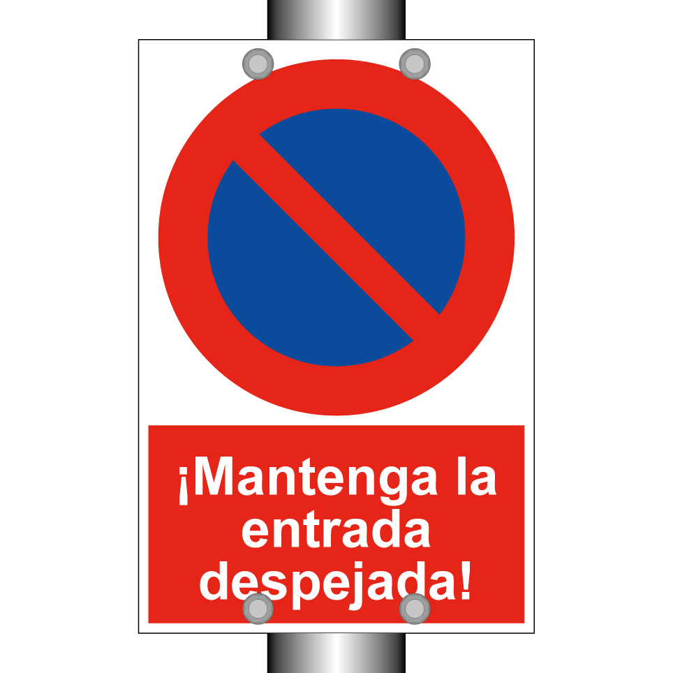 ¡Mantenga la entrada despejada!