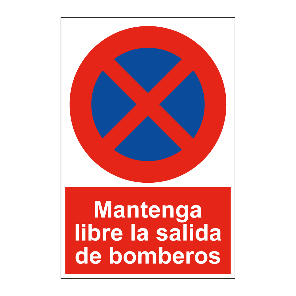 Mantenga libre la salida de bomberos