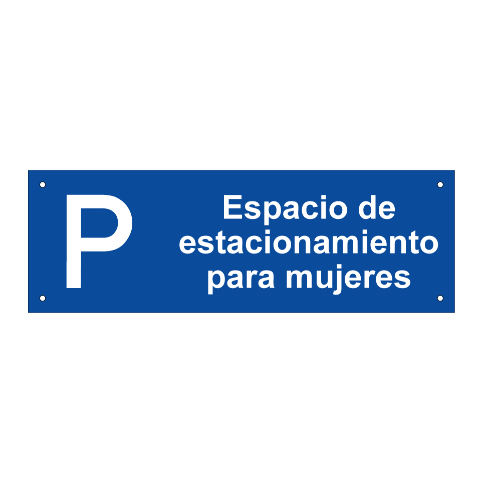 Espacio de estacionamiento para mujeres