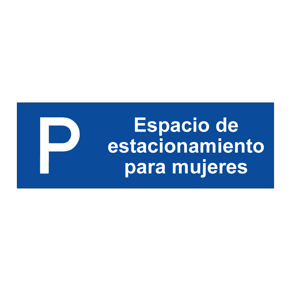 Espacio de estacionamiento para mujeres