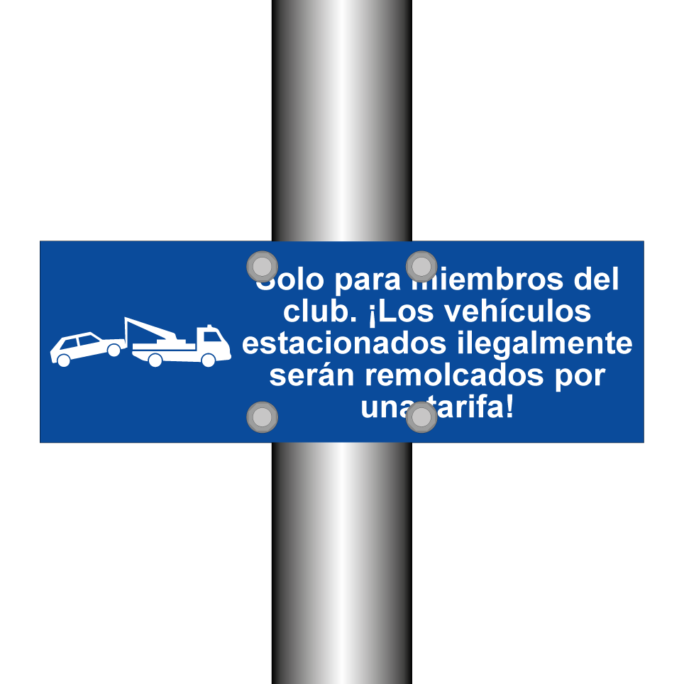 Solo para miembros del club. ¡Los vehículos estacionados ilegalmente serán remolcados por una tarifa!