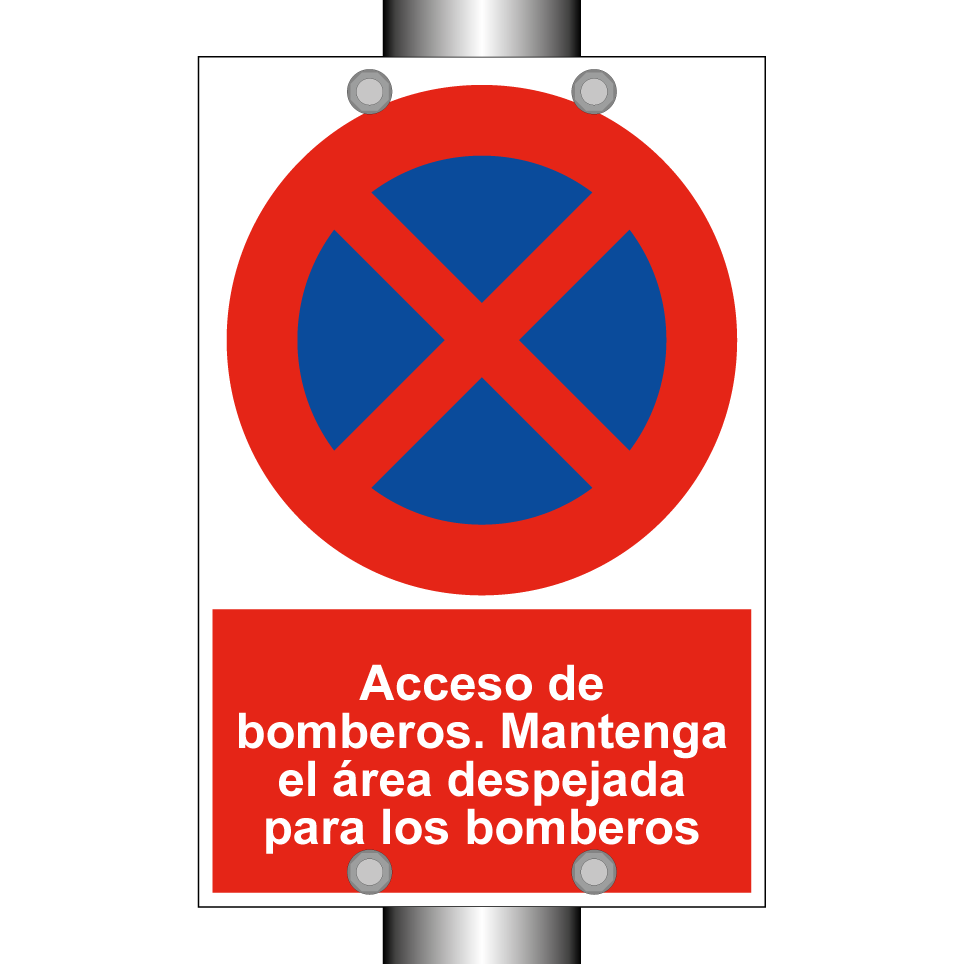 Acceso de bomberos. Mantenga el área despejada para los bomberos