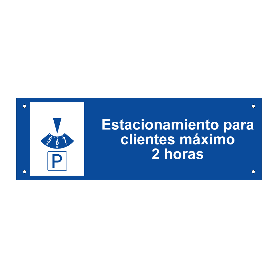 Estacionamiento para clientes máximo 2 horas