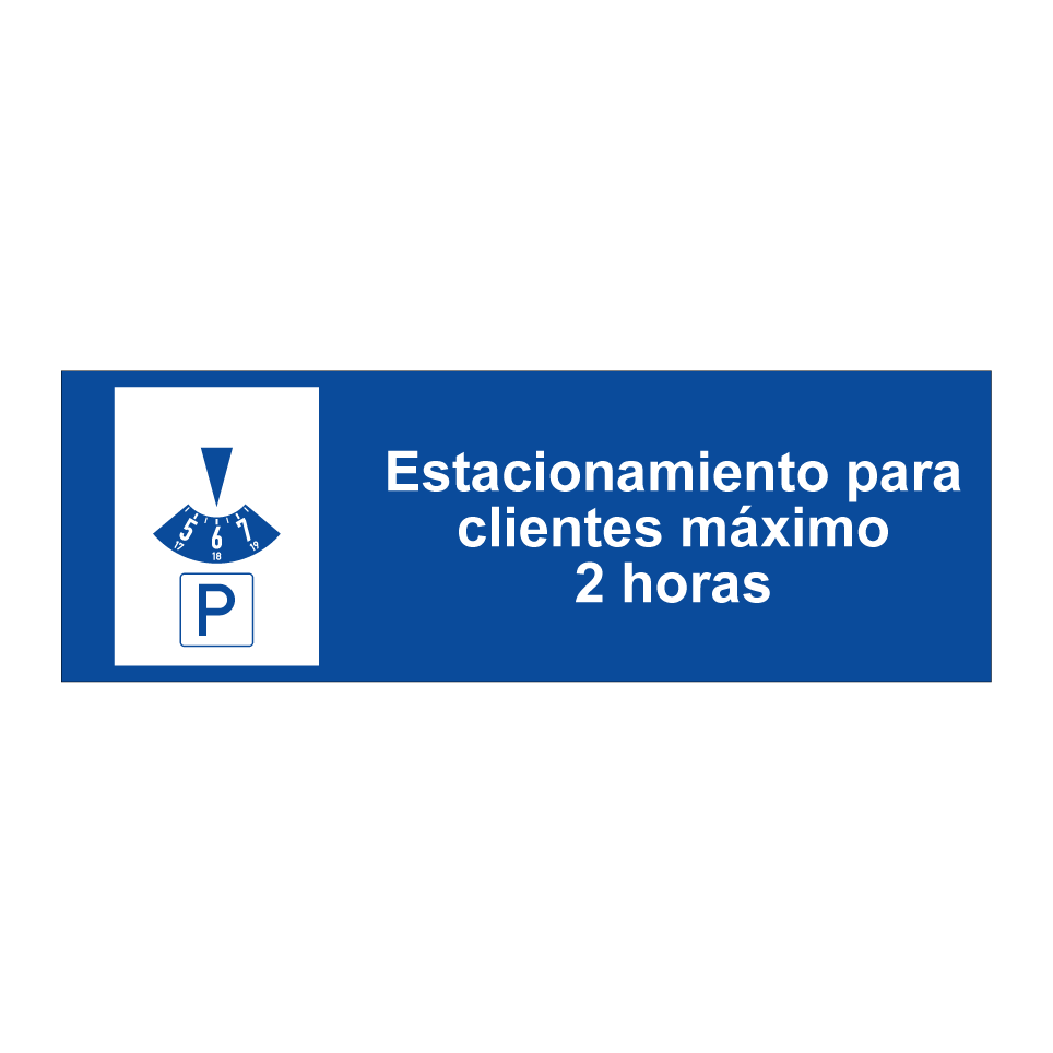 Estacionamiento para clientes máximo 2 horas