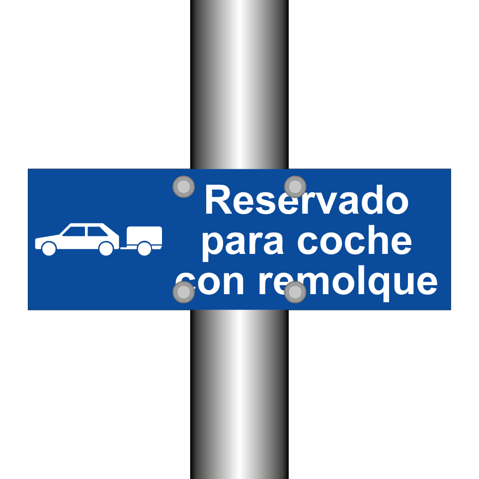 Reservado para coche con remolque
