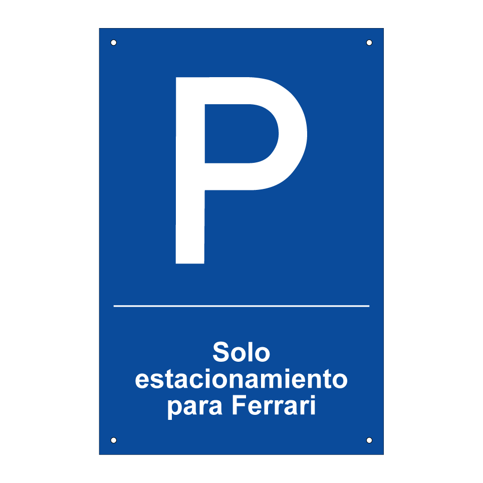 Solo estacionamiento para Ferrari