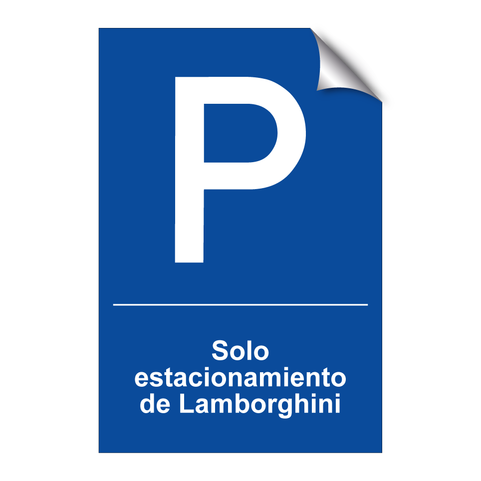 Solo estacionamiento de Lamborghini