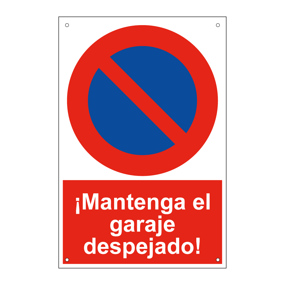 ¡Mantenga el garaje despejado!