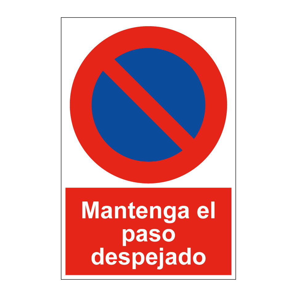 Mantenga el paso despejado