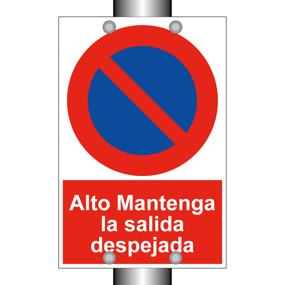 Alto Mantenga la salida despejada