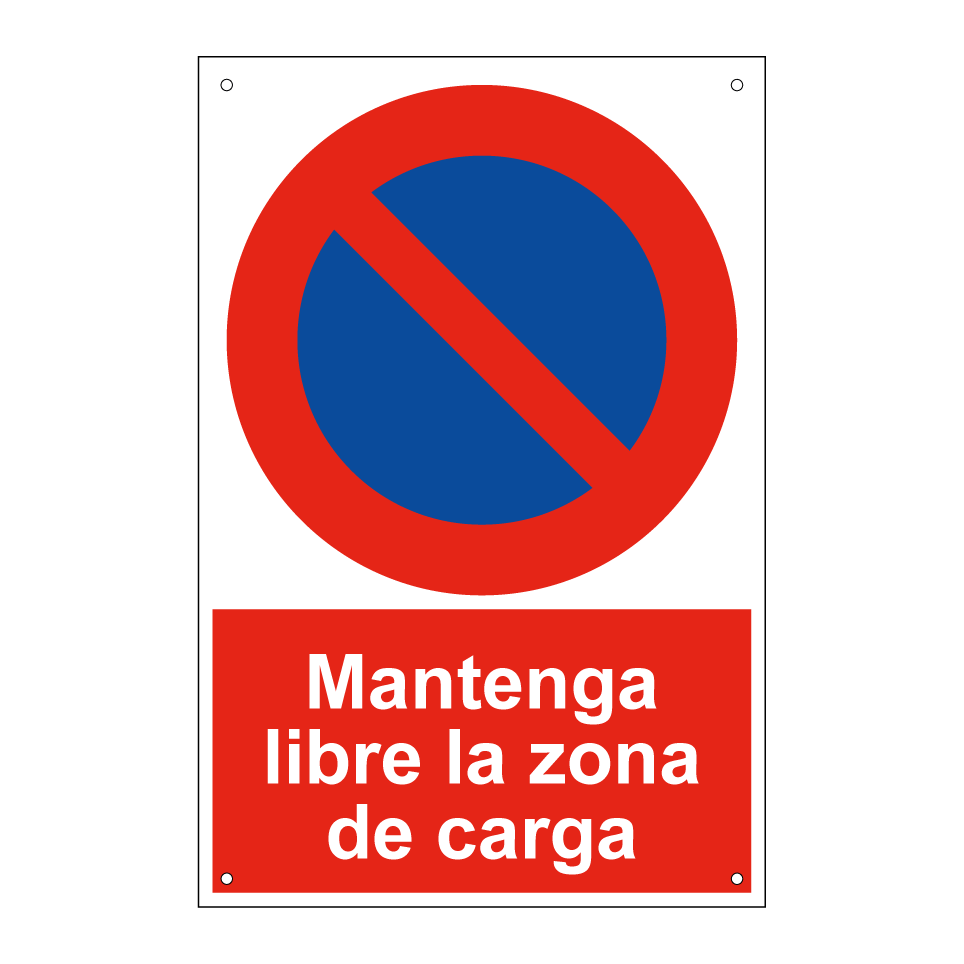 Mantenga libre la zona de carga