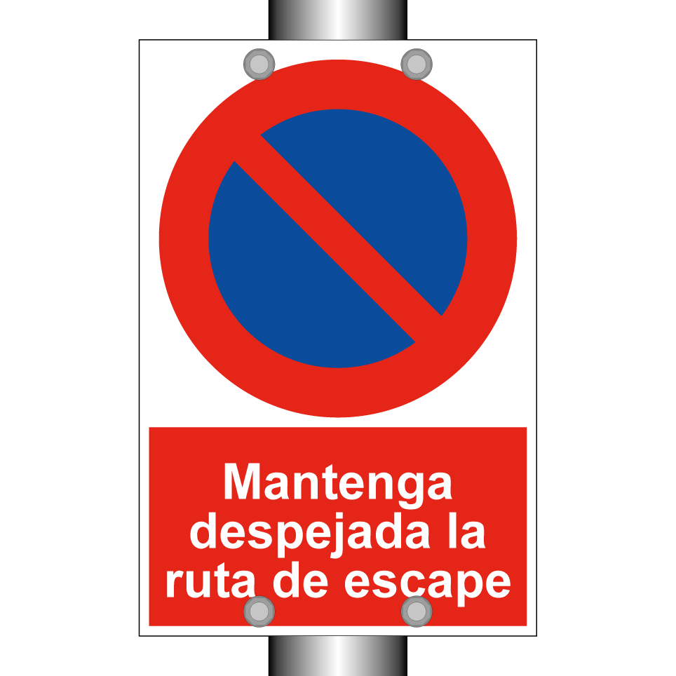 Mantenga despejada la ruta de escape