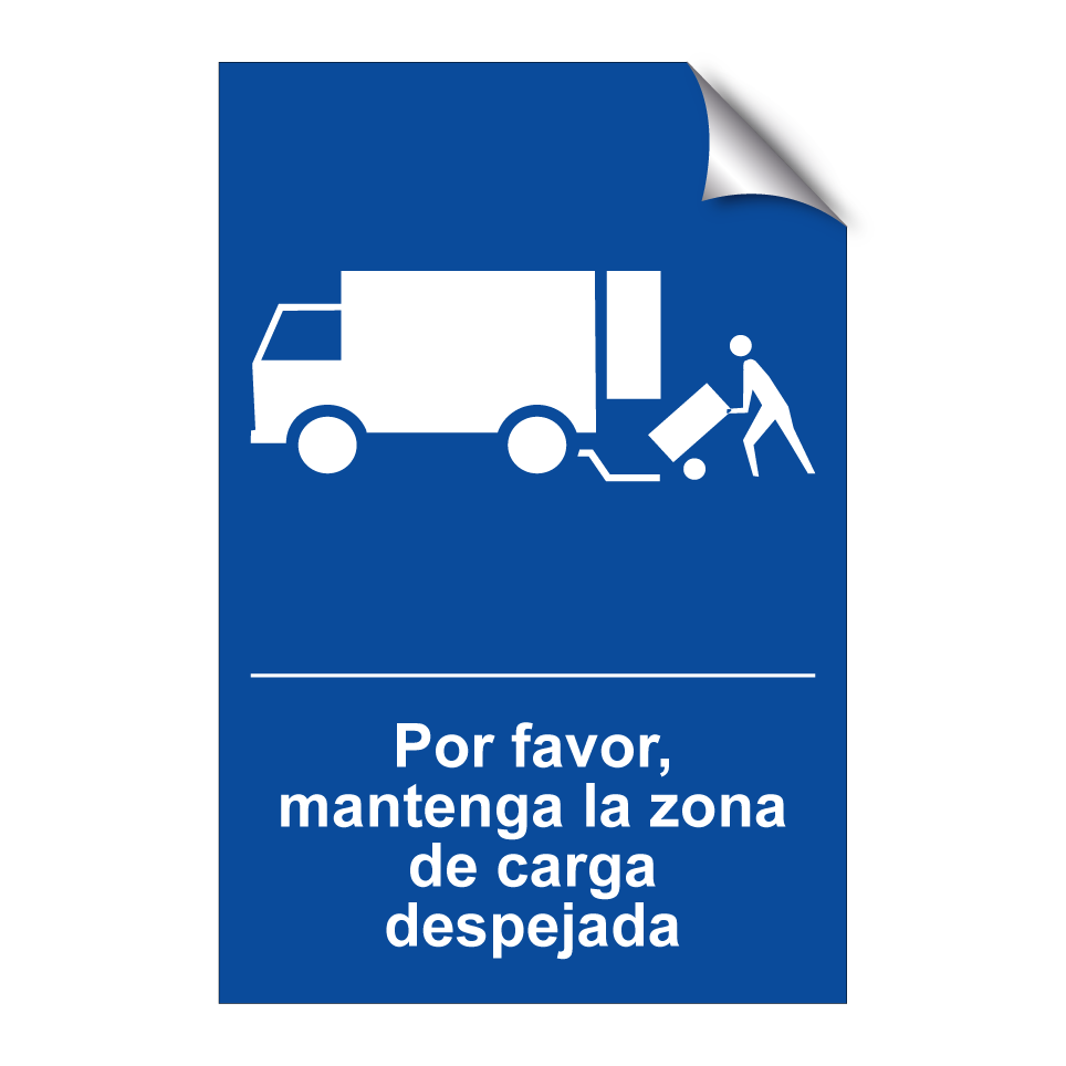 Por favor, mantenga la zona de carga despejada