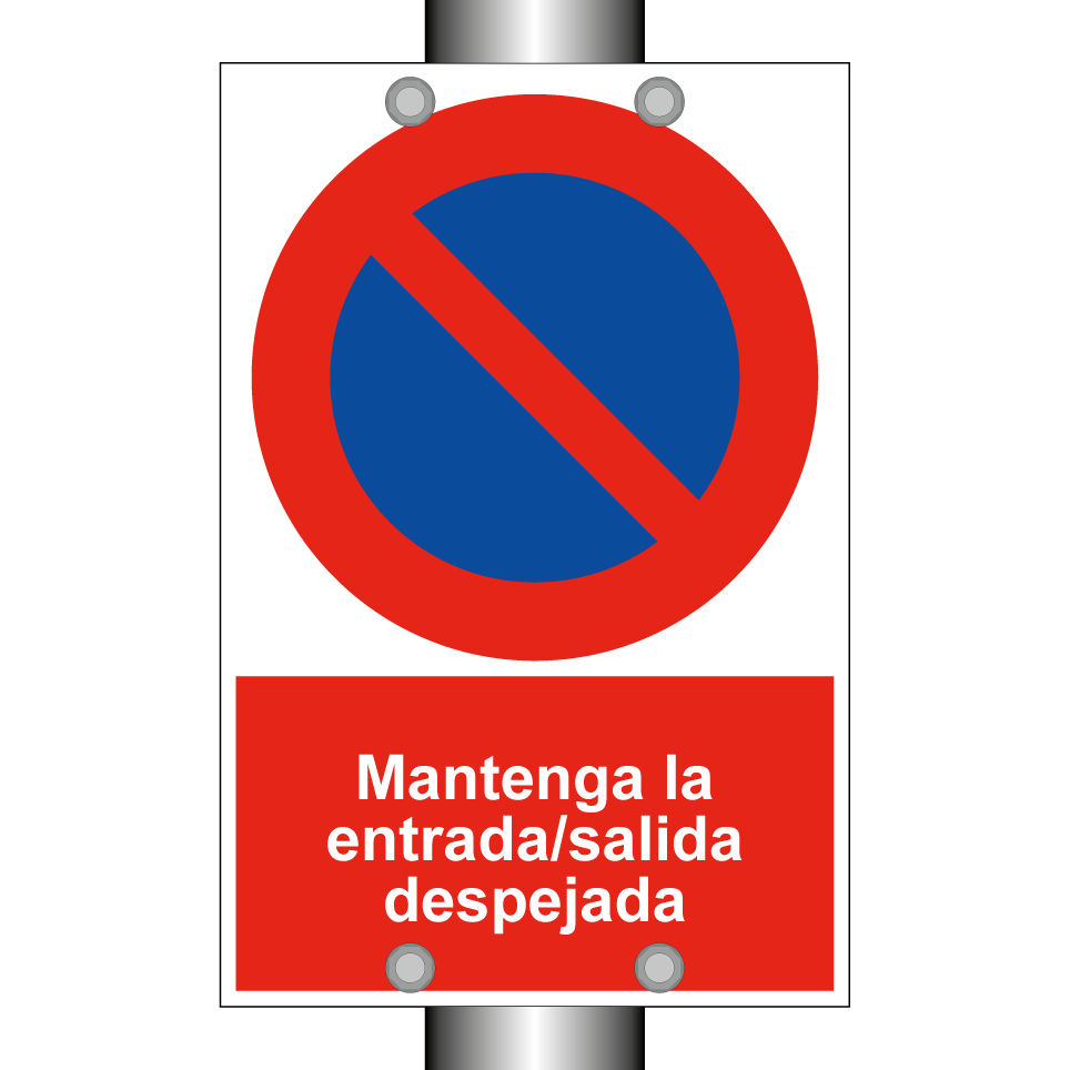 Mantenga la entrada/salida despejada