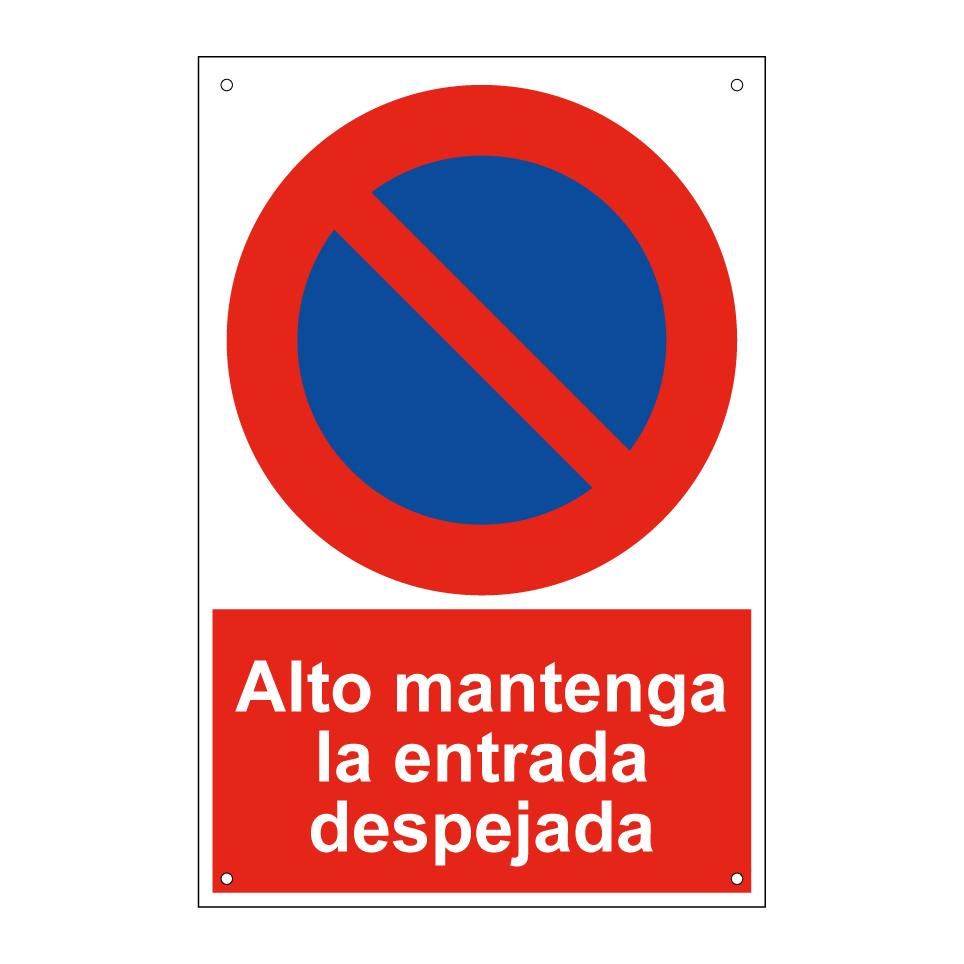 Alto mantenga la entrada despejada