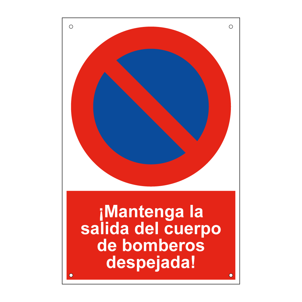 ¡Mantenga la salida del cuerpo de bomberos despejada!