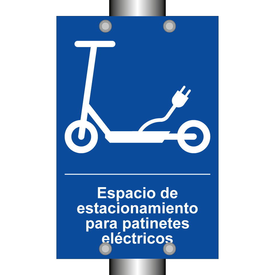 Espacio de estacionamiento para patinetes eléctricos
