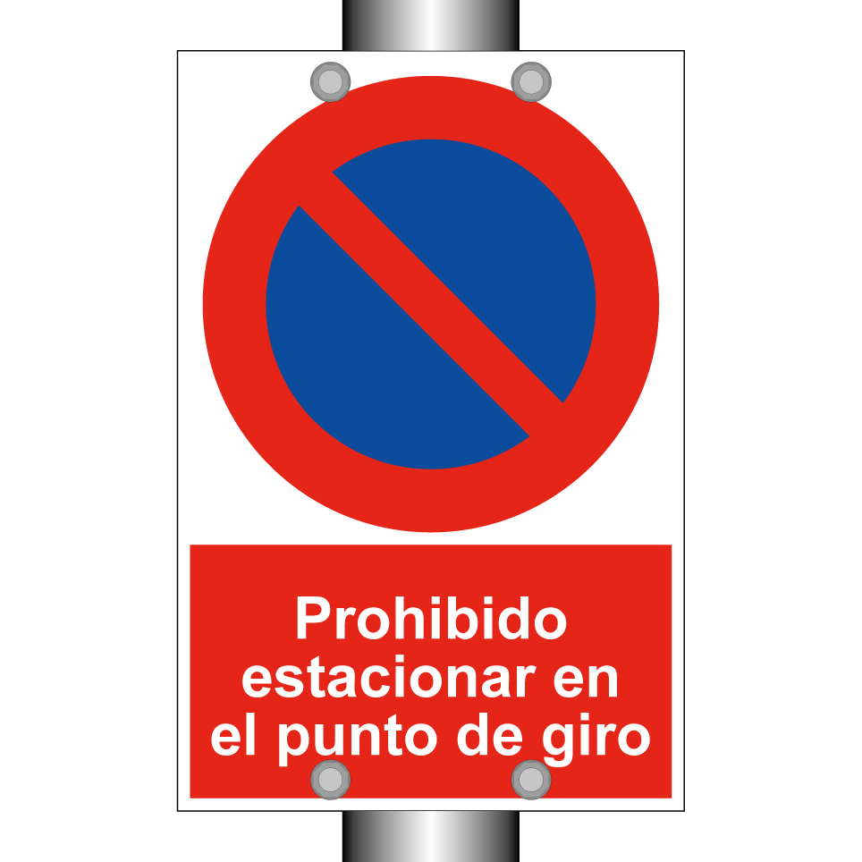 Prohibido estacionar en el punto de giro