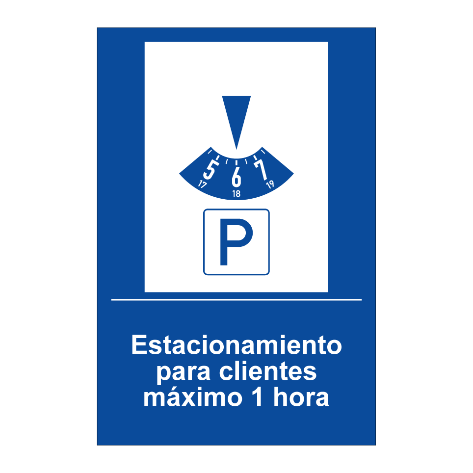 Estacionamiento para clientes máximo 1 hora