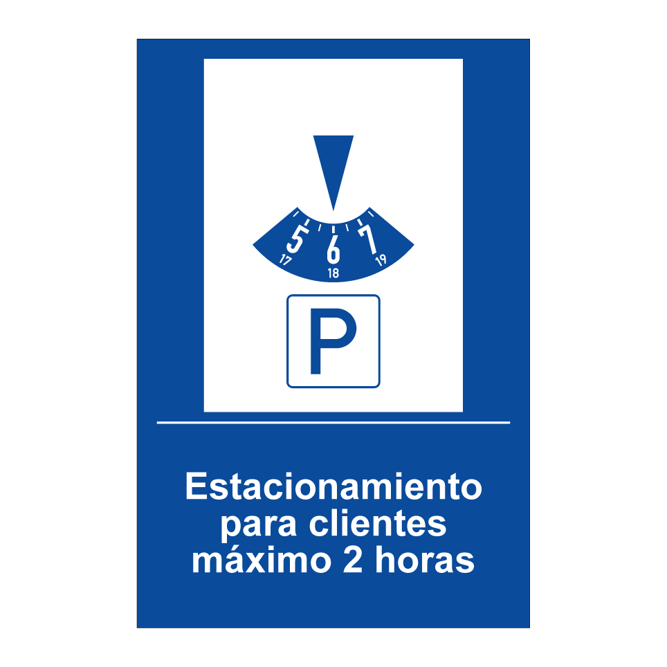 Estacionamiento para clientes máximo 2 horas